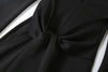 Lace Up Elegant Evening Dress Female Autumn Sexy Deep V Neck Long Sleeve Maxi Dresses Party Slim Commute Long Dress