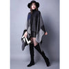 Thicken Winter Shawl Wraps Cape Women Fall Ponchos Plus Size Block Plaid Open Front Sweater Fleece Scarf Coat Holiday Outfits