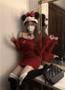 Y2K Knitted Mini Dress Women Streetwear Sexy Off Shoulder Sweater A Line Dresses Christmas Party Korean Bodycon Vestidos