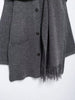 Women Elegant Knitted Cardigan Coats With Scarf Single Breasted Long Sleeve Jackets High Street Lady Chic Outerwear
