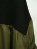 Pleated Long Sleeve Design Contrast Color Dress Loose Patchwork Casual Women Black Dresses Autumn CPG2092