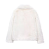 White Faux Fur Coat Woman coats Autumn Winter Fur Plush Fluffy Jacket Warm Red Gray Black Outerwears