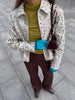 Women Leopard Print Short Furry Jacket Lapel Collar Button Slim Waist Stylish Coat Autumn Winter Street Lady Outerwears