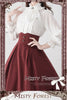 Autumn Winter Clothing Set Ladies Elegant Long Sleeve White Shirt Blouses Retro Vest with Fishbone Skirt Lolita 3 Piece Outfits