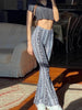 Sexy Women Paisley Pant Midi Waist Skinny Long Pants Streetwear Classic Trousers Female Clothing Y2K Streetwear