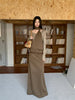 Wasteland Designer Long Dresses Women Winter Autumn Long Sleeve Maxi Dress Grey Khaki Knitted Dress Fall Clothes