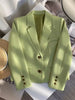 Black Cropped Blazers Woman Outerwear All-match Notched Collar Crop Jacket Women Korean Chic Single-breasted Suit Coat