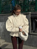Solid Lace Up Short Trench Coat Lady Chic Stand Collar Wide Shoulder Full Sleeve Loose Coats Daily Casual Windbreaker
