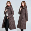 Long Winter Over-The-Knee Overcoat Parka Down Cotton-Padded Jacket Women's Plus Size 100 KG Slim Cotton-Padded Jacket