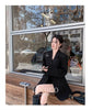 Autumn Black Blazers Women's Casual Elegant Long Sleeve Temperament Casual Loose Suit Woman Ladies Outwear