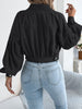 Corduroy Shacket for Women Fall Winter Short Lapel Jacket Long Sleeve with Mock Pockets & Single Button Casual Outerwear