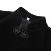Frog Closure Velvet Tassel Jacket Slim Long Sleeve Mandarin Collar Spring Elegant Women Outerwear Chic Lady Coat