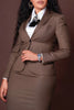 Two Piece Sets Women Skirt Blazer Turn Down Collar Tops Y2k Streetwear Elegant Dress Sets Skirts High Waist Work Matching Sets