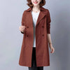 Spring Autumn Comfortable Women's Trench Coat Mid Length Version Temperament Female Windbreaker Outerwear