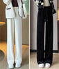 Winter Warm Thicken Lambwool Fluff Wide Leg Pants Women Korean Casual Snow Wear Pantalone Baggy Plush Fleece Spodnie