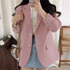 Spring Autumn Blazers for Women Korean No Button Cropped Suits Jacket Woman Casual Long Sleeve Blazer Coat Ladies ZY7701