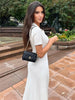 Women's High Waist Knitted Rib Slim Maxi Dress Casual Loose Elegant Temperament Long Dress for Autumn Femme Solid Color Dress