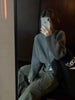 Grey double zipper turtleneck knitted cashmere cardigan women's autumn and winter thickened 100% pure wool with sweater coat