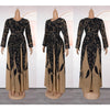 Plus Size African Party Dresses for Women Dashiki Ankara Wedding Evening Gown Elegant Outfis Muslim Maxi Dress