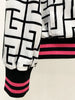 High Street F/W Designer Jacket Women's Geometric Monogram Printed Velvet Hooded Bomber Jacket