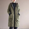 Autumn Winter Lingge Cotton Jacket Women Hooded Loose Thick Warm Parkas Female Long Sleeve Casual Cotton Padded Outwear Lady