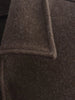 Brown Zipper Woolen Jacket For Women Elegant Lapel Long Sleeve Short Coats Vintage Autumn Lady Street Outerwear