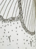 High Street Designer Women's Long Sleeve Crystal Diamonds Beaded Long Maxi Dress