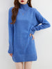 Turtleneck Sweater Women's Pullovers 100% Merino Wool Long Sweater Dress Fall Winter Warm Long Sleeve Knit Jumper Female Dresses
