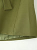 Olive Green Asymmetric Blazer & Pants Set – Women's Ruched Waist Suit Two Piece Office Lady Autumn
