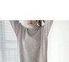 Autumn Winter Loose Turtleneck Women's Knitted Long Dresses Long Sleeve Vintage Straight A-line Dress Female