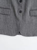 Women With Pockets Striped Single Breasted Blazer Vintage Notched Neck Long Sleeves Female Chic Lady Outfits
