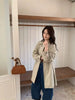 Mid-length Trench Spring and Autumn Retro Korean-style Turn-down Collar Design Loose and Casual Women's Coats