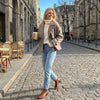 Women Solid Double Breasted Trench Jackets Vintage Lapel Neck Long Sleeves Female Chic Lady Outfits
