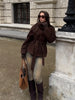 Brown Suede Belt Short Trench Coat Women High Funnel Collar Epaulet Raglan Sleeve Waist Tie Coats Vintage Autumn Commuter Jacket