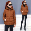 Winter Women's Cold Coat Parkas Hooded Padded Jacket Cropped Jacket Plus Size Long Sleeve Top Korean