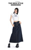 High Waist Denim Skirt Women Autumn Single Buttons Long Skirt Women Korean Style Casual Jeans Skirts Womens