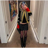 Embroidery Napoleon Short Jacket Women Single Breasted Long Sleeve Coat Spring Female Street Contrast Outerwear