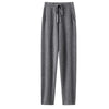 Cashmere Sweatpants Women Autumn Winter High Waisted Drawstring Pants Casual Knitted Harem Pants