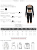 Contrast Patchwork 2 Piece Set Woman Autumn Low-Neck Full Sleeve Crop Tops+Skinny Peach Hip Long Pant Sexy Suit