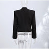 Frog Button Napoleon Short Jacket For Women Spring Stand Collar Cropped Coats Long Sleeve Street Outerwear