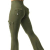 Essential Women's Fitness Pants: High-Waisted Flared Workout Pants with Pockets, Shaping and Tummy-Control Fitness Pants