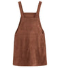 Women's Suspender Skirt Corduroy Spring and Autumn Pocket Strap Adjustable Casual Strap Short Dress