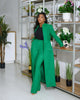 Women's Set Full Sleeve X-Long Blazer Coat+ Long Pant Suit Spring Streetwear Two 2 Piece Set Africa OL Work Outfits