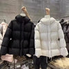 Cotton-Padded Jacket Women Autumn WinterNew Down Coat Female Parkas Hooded Drawstring Waist Thick Warm Overwear Lady Top