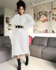 Women Long Sleeve Tassel Bodycon Midi Knit Straight Maxi Dress Autumn Winter O-neck Sweater Vestidos Dresses