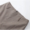 Women Plaid Shoulder Pad Jacket Shorts Set Casual Stand Collar Full Sleeve Belted Buttons Blazer Suit Lady Daily Street Outfits
