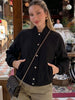 Womens Vintage Solid Stand Collar Coat Office Outwear Casual Party Vacation Long Sleeve Single Breasted Jacket