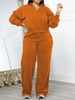 Striped Women's Set V-neck Long Sleeve Sweatshirt and SweatPants Tracksuit Winter Two 2 Piece Set Outfit