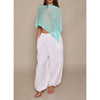 Women Sheer See-through Ponchos Asymmetrical Triangle Hem Blouse Lightweight Solid Color Mock Neck Loose Fit Cape Cover-up Tops