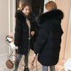 Autumn Winter Down Cotton Jacket Women Korean Mid-Long Cotton-Padded Thick Warm Parkas Hooded Coat Female Casual Ladies Tops
